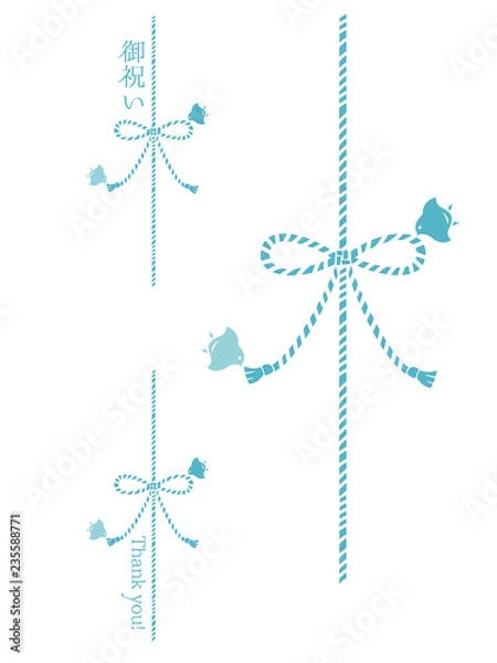 Obraz 千鳥_水色_10