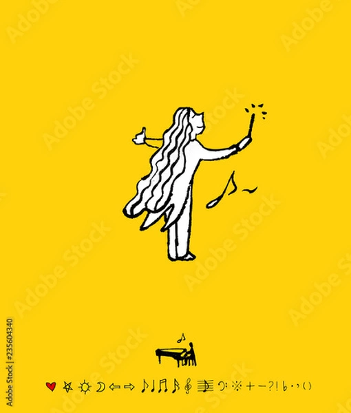 Obraz 음악회 포스터 / 손으로 그린 음악 일러스트