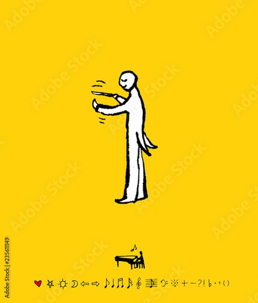 Fototapeta 음악회 포스터 / 손으로 그린 음악 일러스트