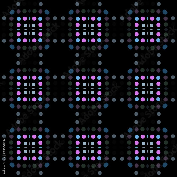 Obraz Seamless abstract pattern background with a variety of colored circles.