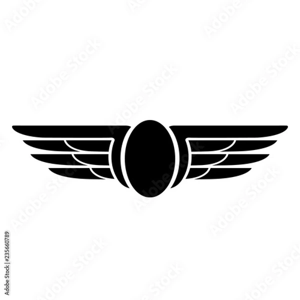 Obraz Wings icon vector logo object illustration design