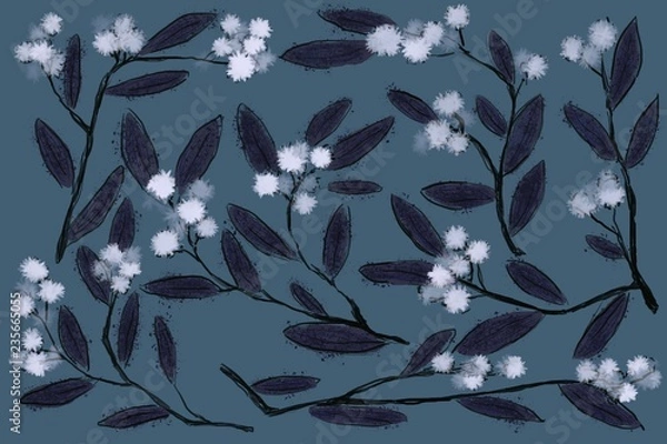 Fototapeta floral olive pattern design