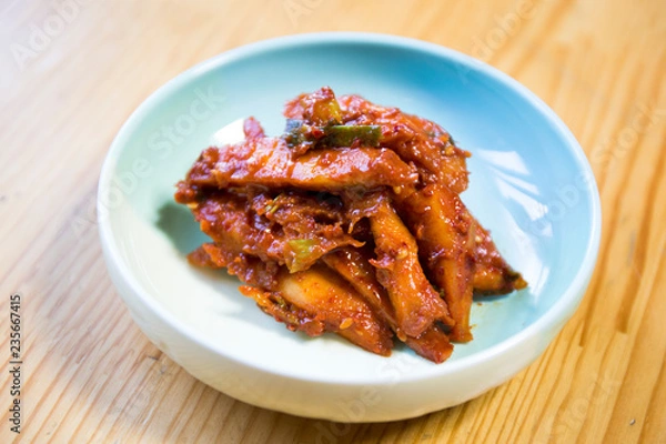 Fototapeta Deodeok banchan is seasoned gochujang