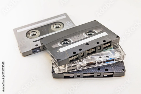 Obraz Audio cassettes on different background