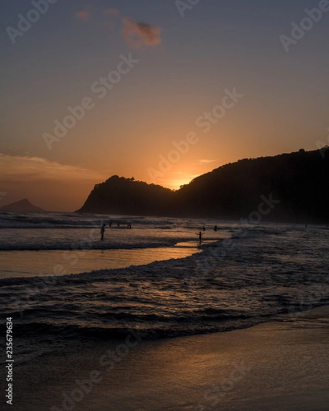 Fototapeta Sunset and silhouettes