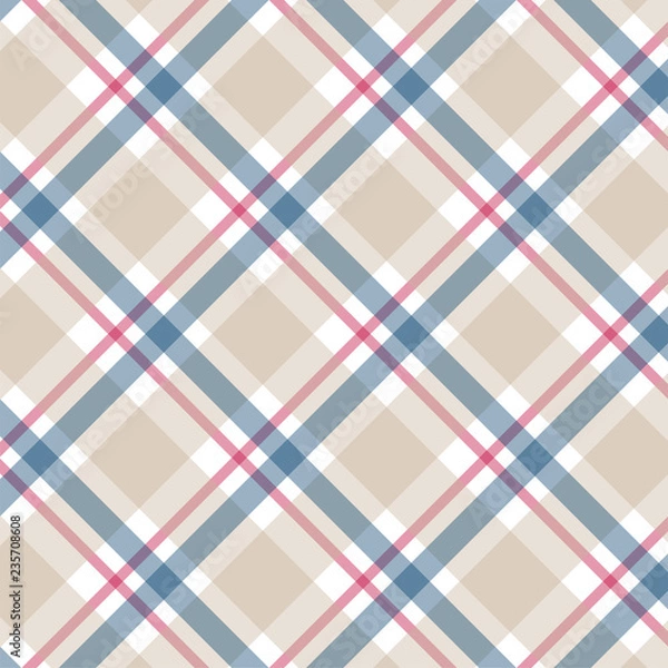 Fototapeta Abstract vector geometric seamless pattern. Vertical and horizontal stripes. Plaid.Can be used for wallpaper,fabric, web page background, surface textures.