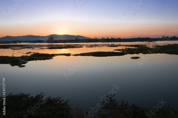 Obraz Sunset in the lake
