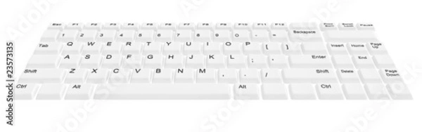 Obraz modern computer keyboard with white buttons