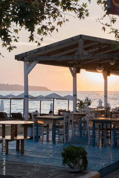 Fototapeta pier at sunset