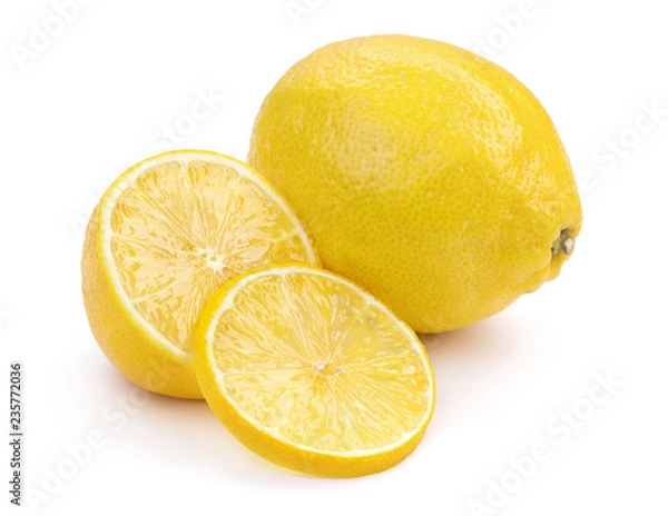 Fototapeta fresh lemon isolated on white background