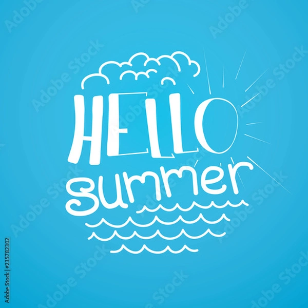 Fototapeta Welcome banner for the summer