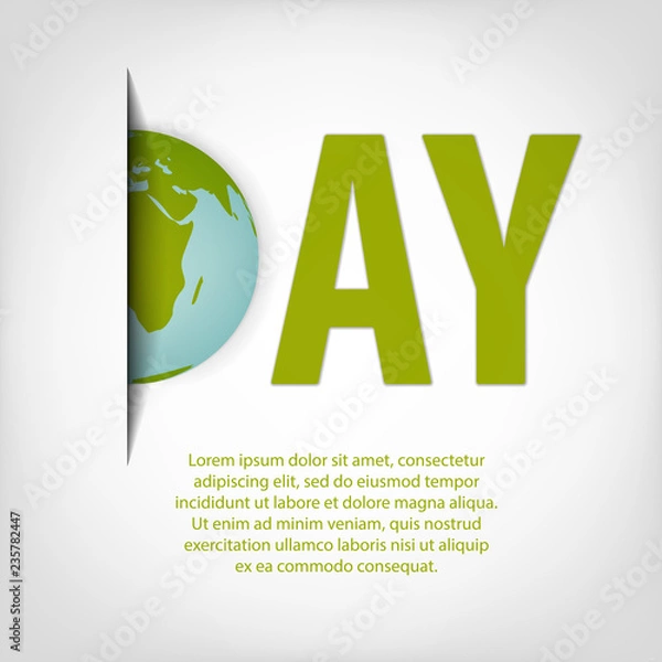 Fototapeta Earth day with sample text