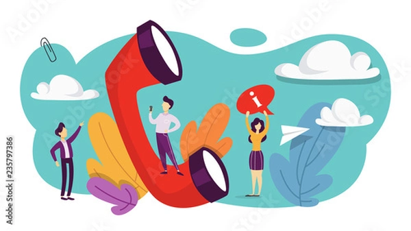 Obraz Contact us concept. Idea of a support service