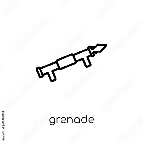 Fototapeta Grenade icon from Army collection.