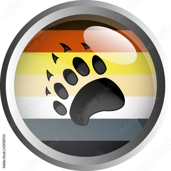 Obraz Niedźwiedź przycisk