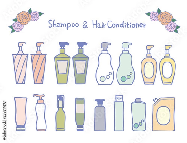 Obraz シャンプー　ヘアコンディショナー　ボトル　セット