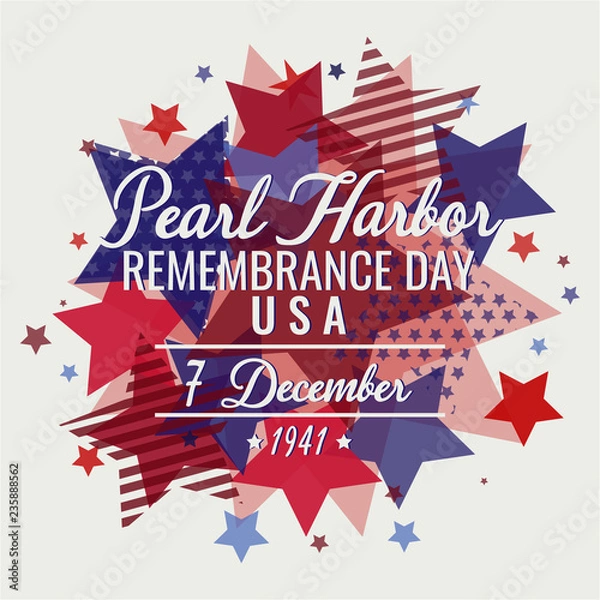 Obraz Pearl Harbor Remembrance day card or background. vector illustration.