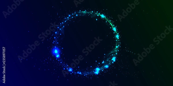 Fototapeta Circle Flash Blue