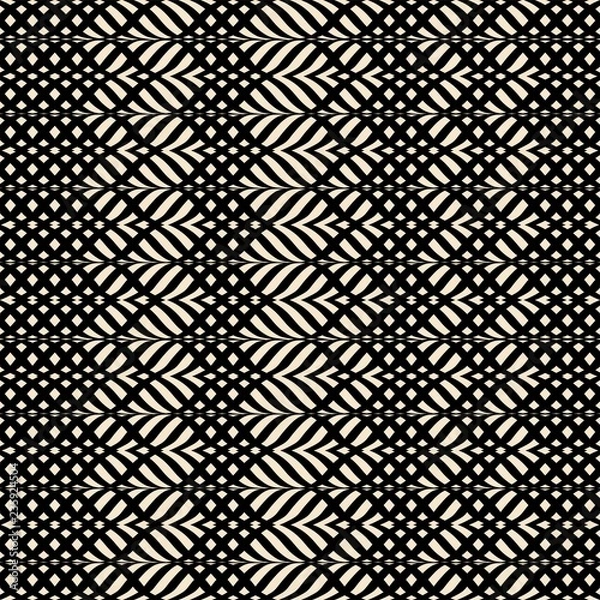 Fototapeta Black Crossed Strokes Texture Seamless Pattern