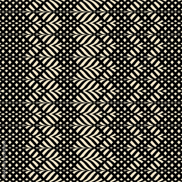 Fototapeta Black Crossed Strokes Texture Seamless Pattern