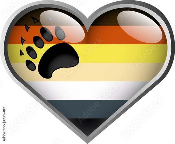 Obraz Przycisk w kształcie serca „Niedźwiedź”
