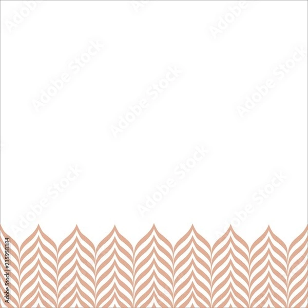 Fototapeta Linear Strokes Zigzag Seamless Horizontal Border
