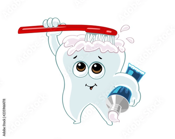 Obraz little tooth cartoon