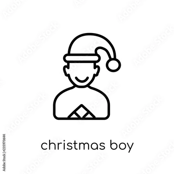 Fototapeta Christmas Boy icon from Christmas collection.