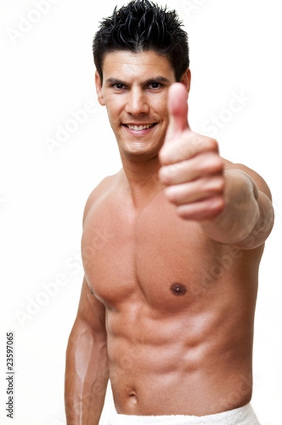 Obraz man with up inch