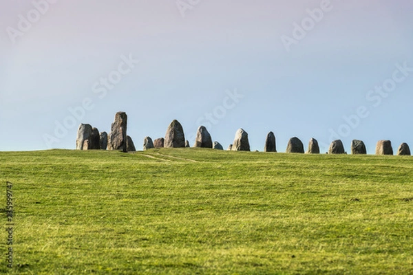 Obraz Ales stones, imposing megalithic monument in Skane, Sweden