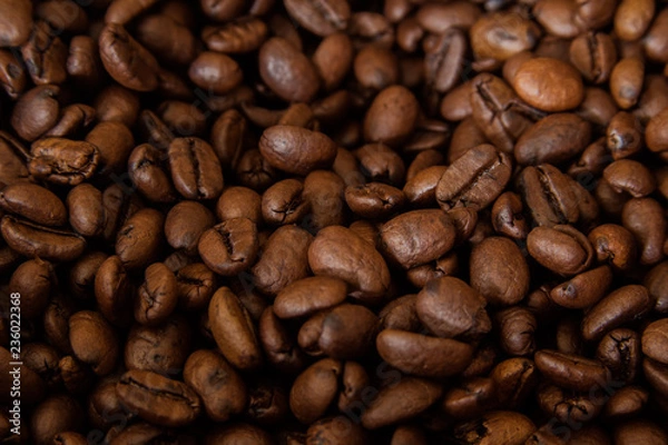 Fototapeta Approach to grain coffee texture