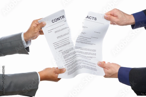 Obraz Fighting over contract