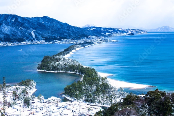 Obraz 雪の天橋立