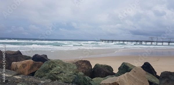 Fototapeta Storm on a beach