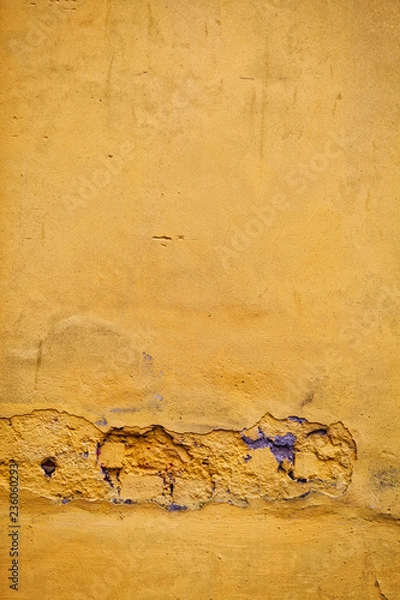 Fototapeta Yellow grunge brick wall