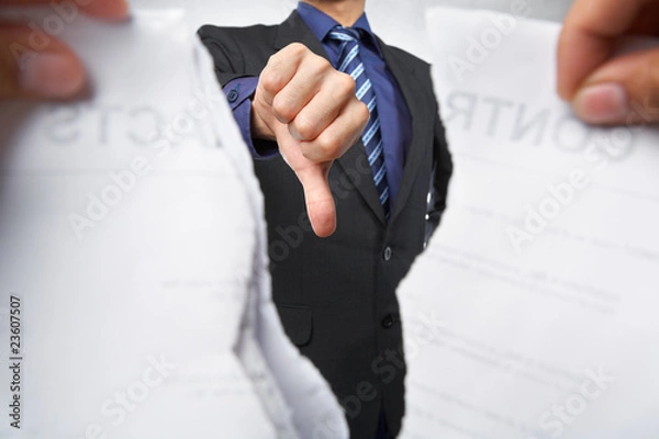 Obraz Turning down the contract