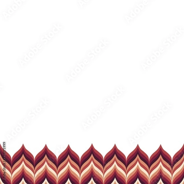 Fototapeta Colourful Zigzag Seamless Horizontal Border