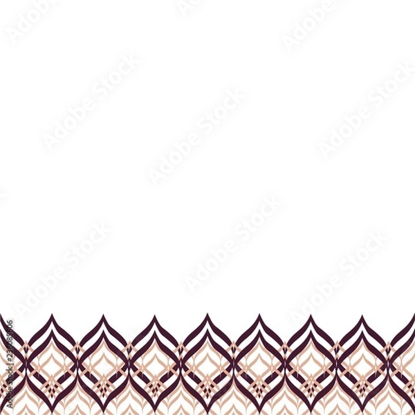 Fototapeta Linear Strokes Underlaid Seamless Horizontal Border