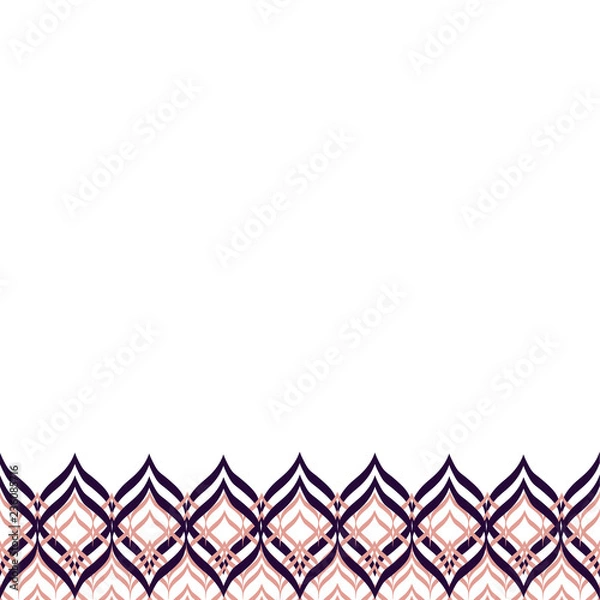 Fototapeta Linear Strokes Underlaid Seamless Horizontal Border