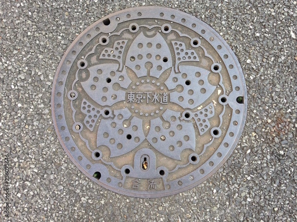 Obraz マンホールの蓋