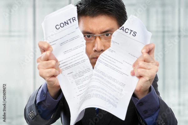 Obraz Tearing up the contacts