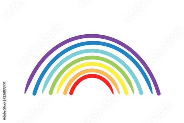 Obraz Painted rainbow. Vector illustration.