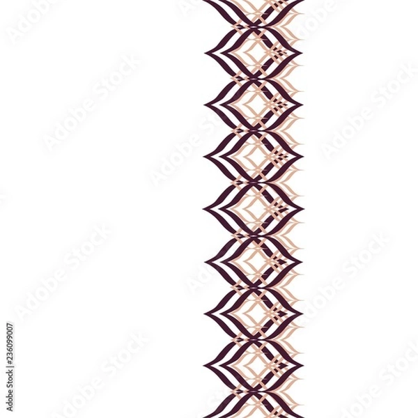 Fototapeta Linear Strokes Underlaid Seamless Vertical Border
