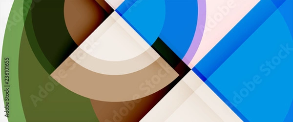Fototapeta Multicolored round shapes abstract background