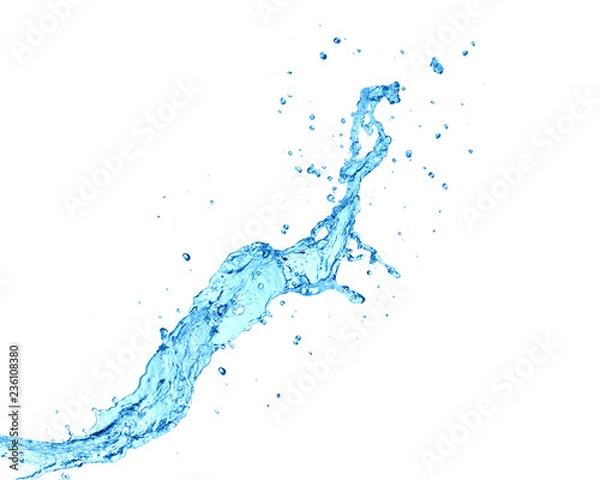 Fototapeta water splash isolated on white background