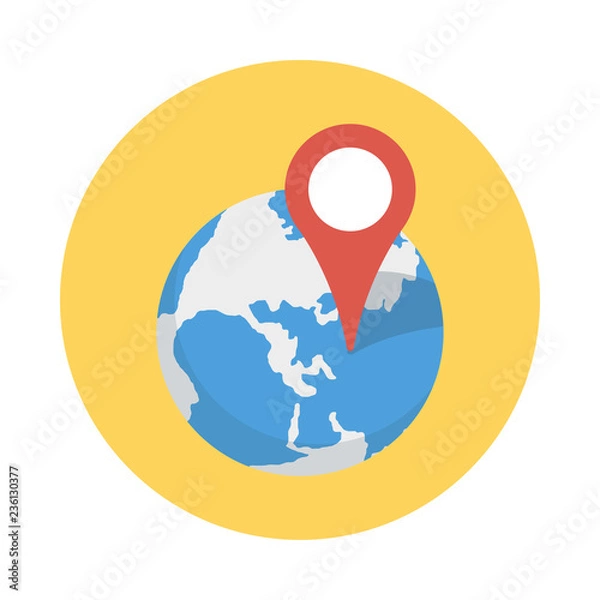 Obraz location   world  map