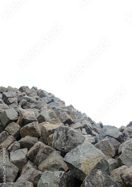 Obraz large stack mountain of cobble stone