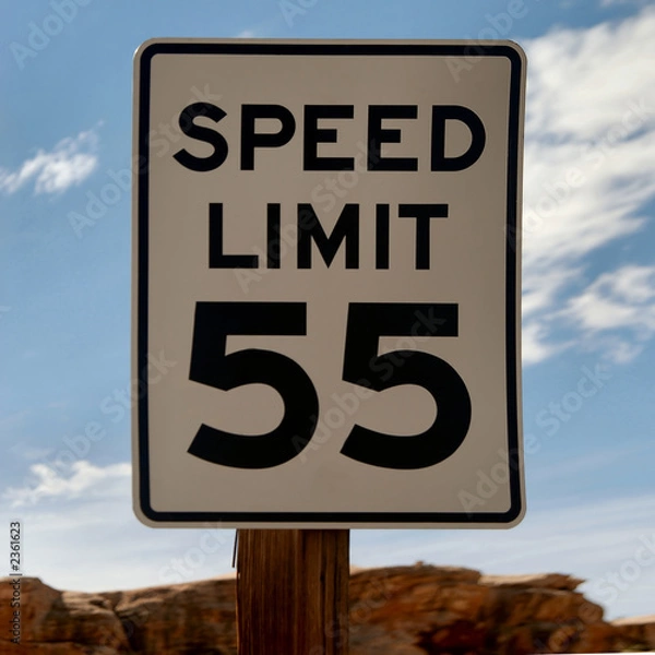 Obraz 55 mph speed limit sign
