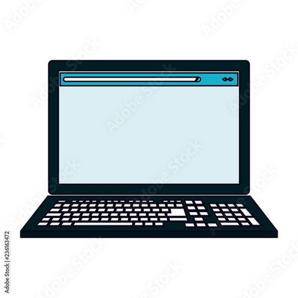 Fototapeta Laptop computer technology