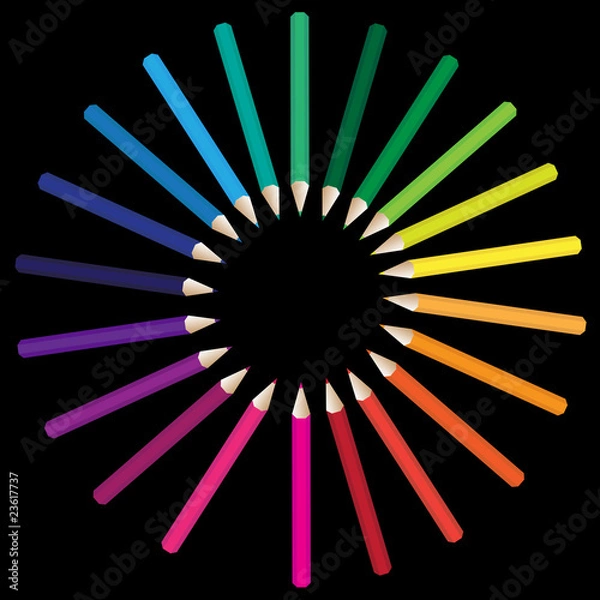 Fototapeta Crayons Color Range